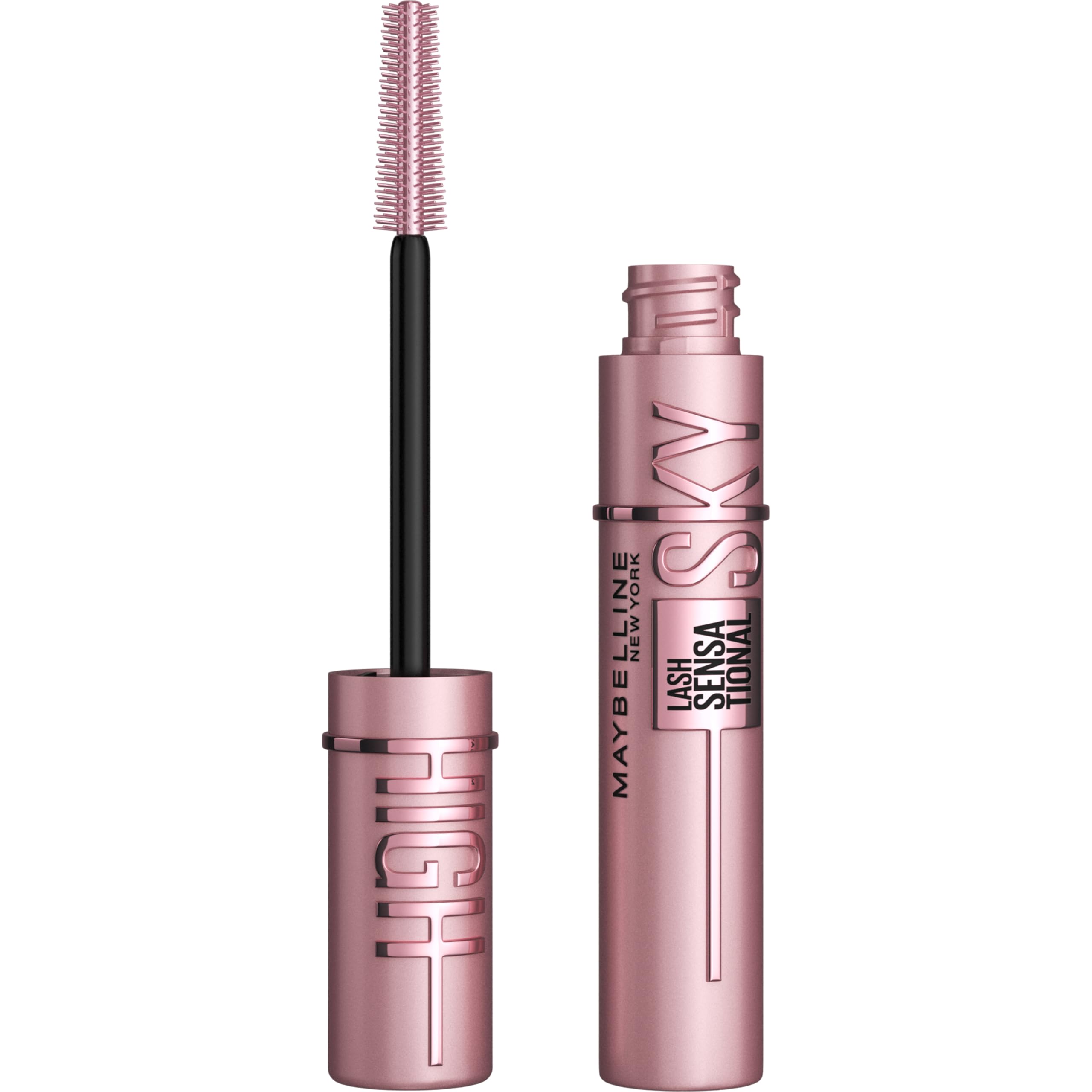 Maybelline Lash Sensational Sky High Washable Mascara Makeup, Volumizing, Lengthening, Defining, Curling, Multiplying, Buildable Formula, True Brown, 1 Count