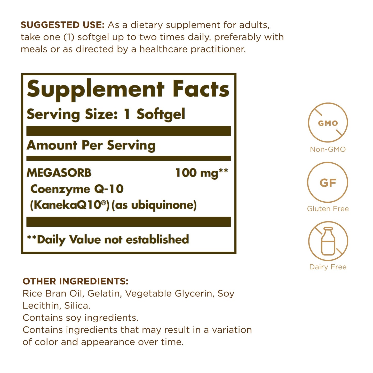 Megasorb CoQ-10 100mg Solgar 30 Softgel