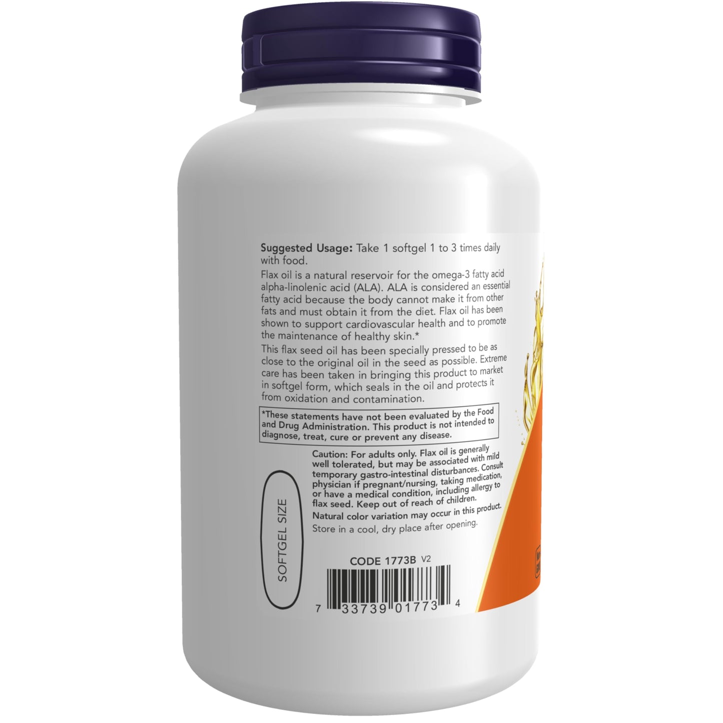 NOW Foods Supplements, Flax Oil 1000 mg with Essential Omega-3s, Cold Pressed, Hexane Free, Vegan Formula, 120 Veg Softgels
