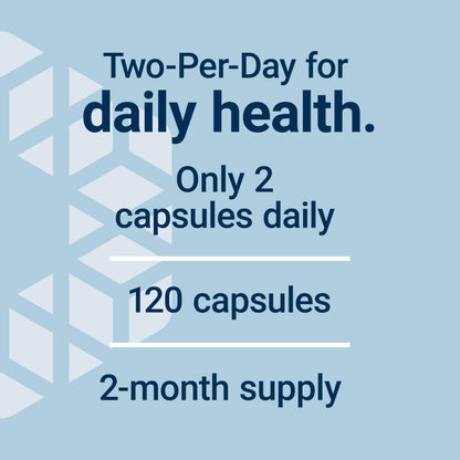 Life Extension Two-Per-Day Multivitamin, Vitamins B, C, D, zinc, Packed with Over 25 Vitamins, Minerals & extracts, Two-Month Supply, Non-GMO, Gluten-Free, 120 Capsules