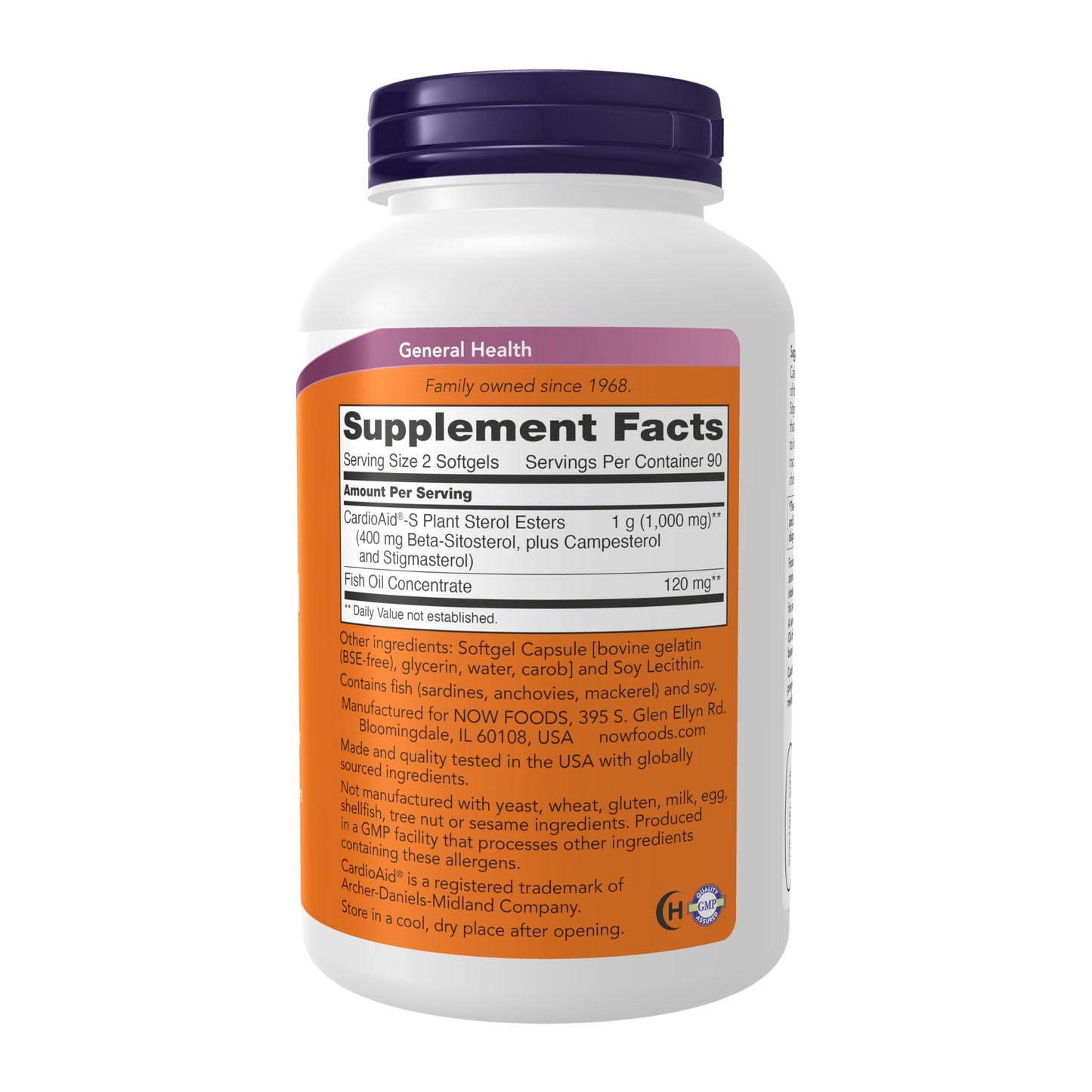 NOW FOODS SPO Beta-Sitosterol Plant Sterols with Fish Oil, 180 Count