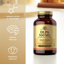 Solgar DLPA 500 mg, 100 Vegetable Capsules - Free Form DL-Phenylalanine