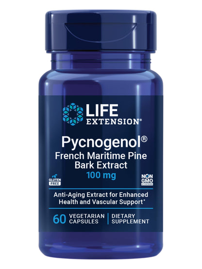 Life Extension Pycnogenol French Maritime Pine Bark Extract, 60 Capsules