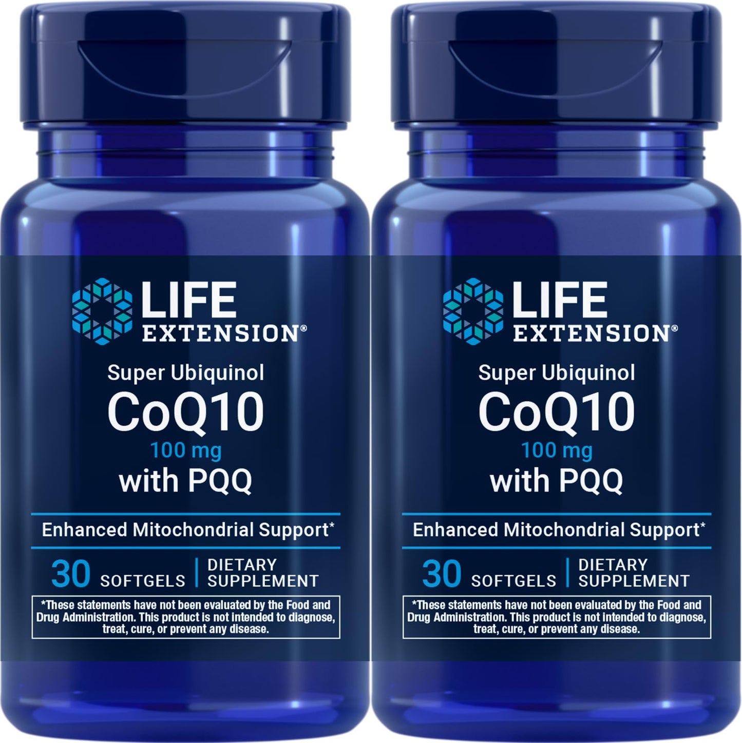 Life Extension Super Ubiquinol CoQ10 with PQQ, 30 softgels (Pack of 2)