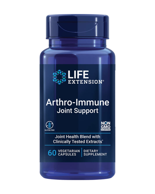 Life Extension Arthro-Immune Joint Support, Curcumin Elite™ Turmeric Extract, Andrographis paniculata, Supports Mobility and Flexibility, Vegetarian, Gluten Free, Non-GMO, 60 Capsules