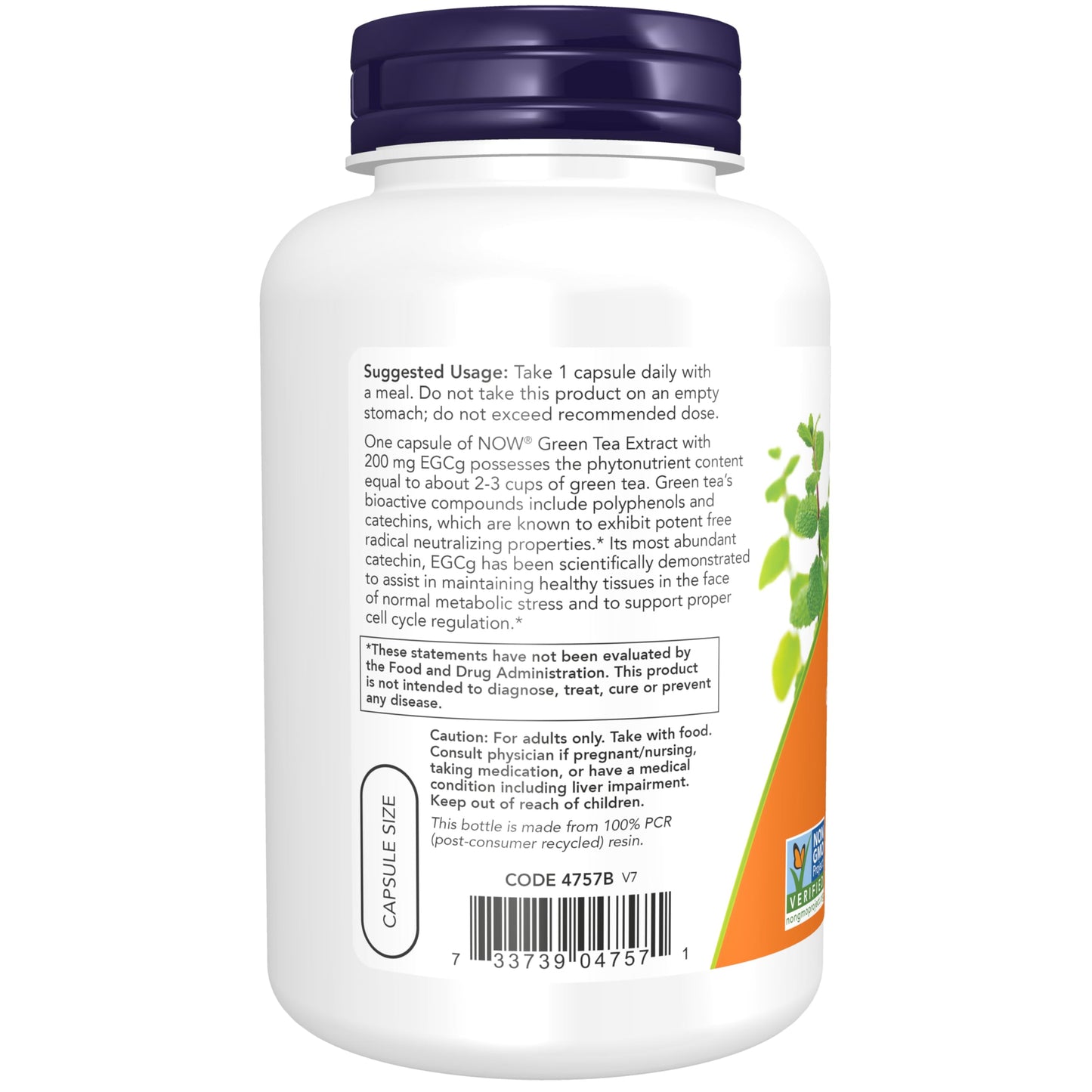 NOW Foods Supplements, EGCg Green Tea Extract ,Dietary,400 mg, Free Radical Scavenger*, 180 Veg Capsules