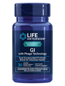 Life Extension FLORASSIST® Probiotic GI with Phage Technology, Digestive Health Supplement, microbiome Balance, Gut Health, Gluten Free, Vegetarian, 30 Capsules