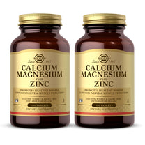 Solgar Calcium Magnesium Plus Zinc, 100 Tablets (Pack of 2) - Promotes Healthy Bones and Teeth - Supports Nerve & Muscle Function - Non-GMO, Vegan, Gluten Free, Dairy Free, Kosher - 66 Total Servings