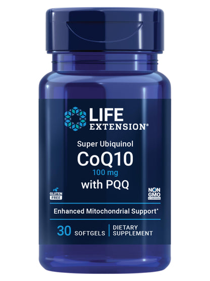 Life Extension Super Ubiquinol CoQ10 with PQQ, Heart Health, 30 Softgels