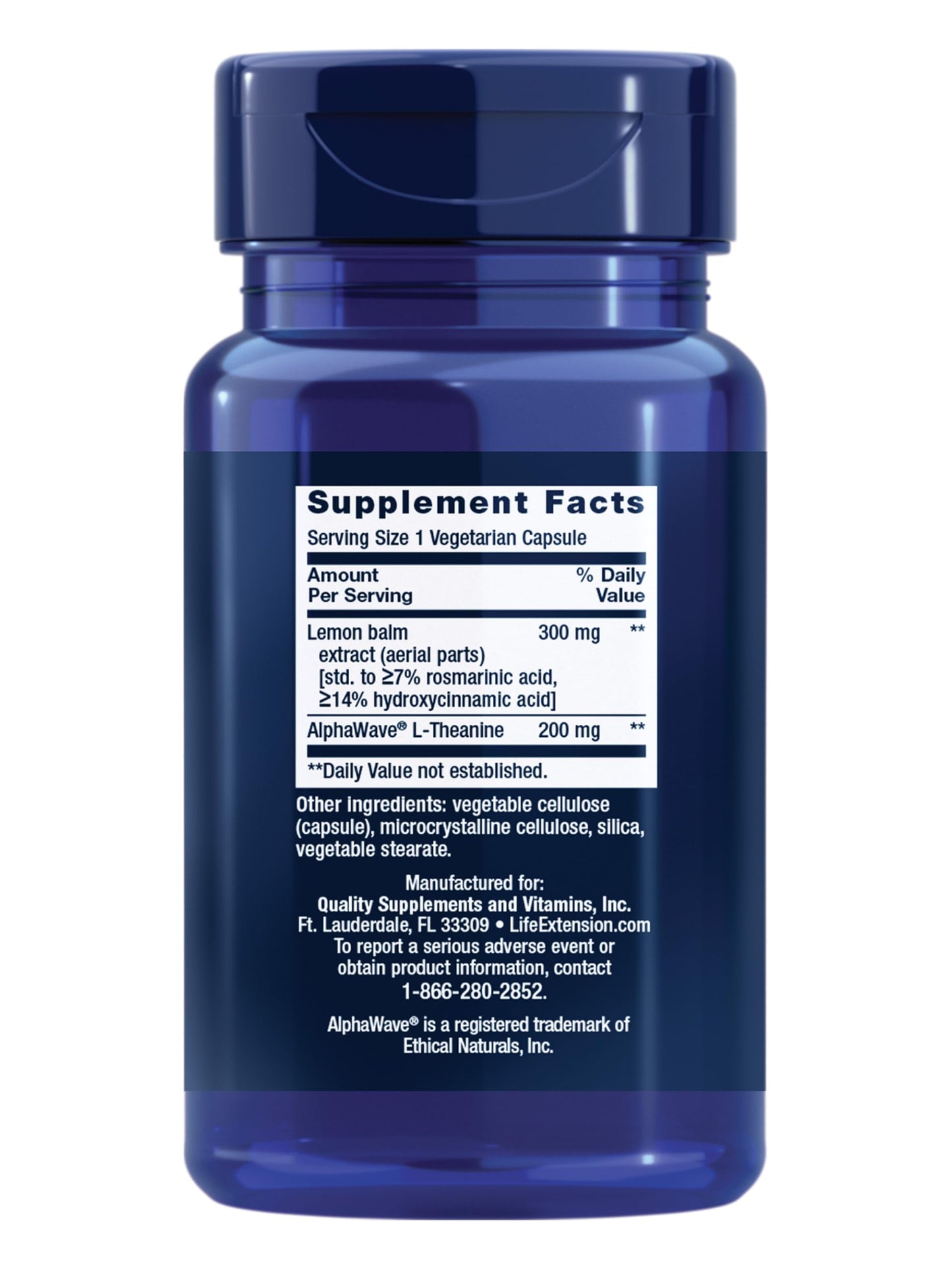 Life Extension Enhanced Stress Relief, Lemon Balm Extract, L-theanine, decompress with This Supplement for Stress, Gluten-Free, Non-GMO, Vegetarian, 30 Capsules