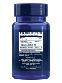 Life Extension Enhanced Stress Relief, Lemon Balm Extract, L-theanine, decompress with This Supplement for Stress, Gluten-Free, Non-GMO, Vegetarian, 30 Capsules