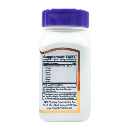 21st Century Digestive Enzymes Capsules, 60 Count (Pack of 3)