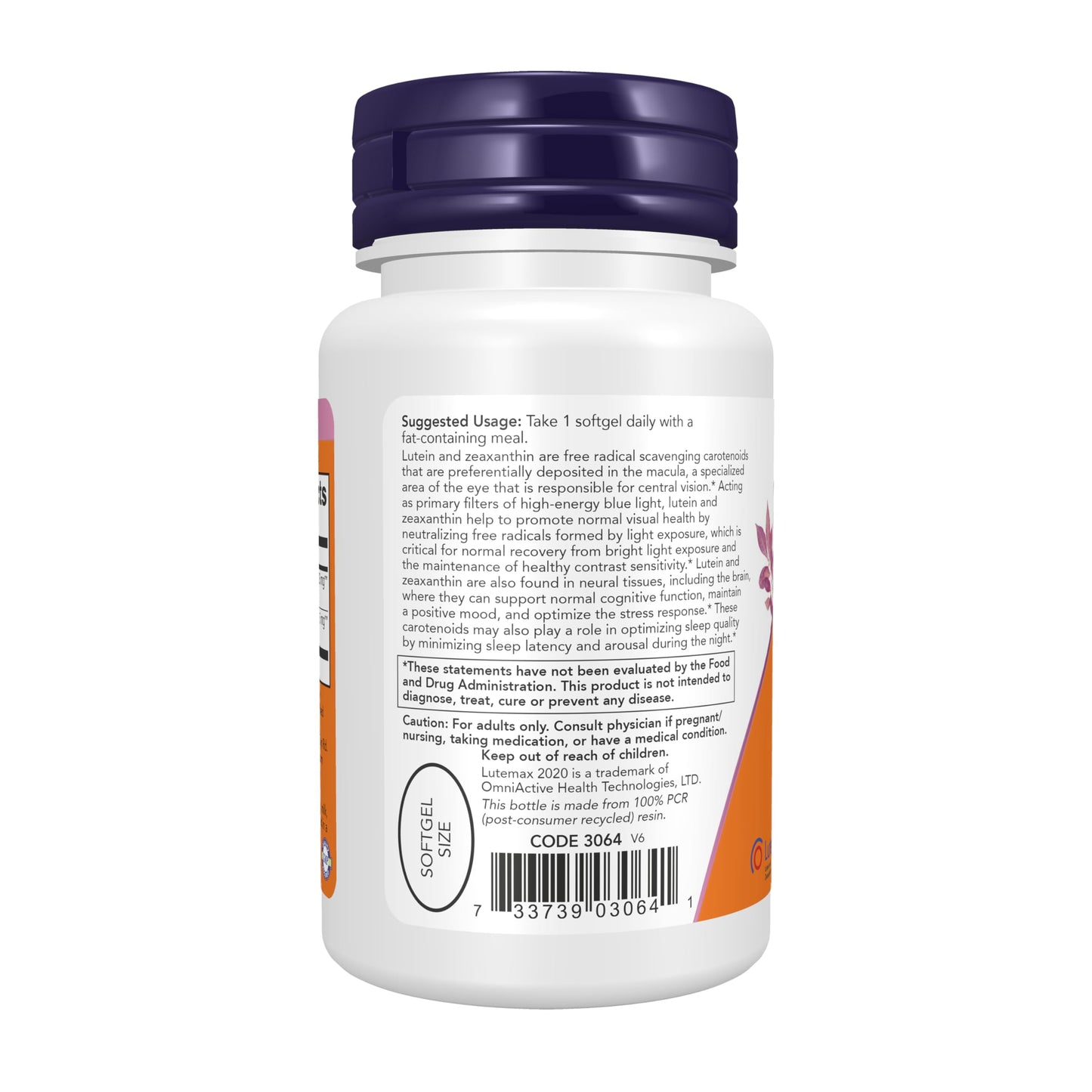 NOW Foods Supplements, Lutein & Zeaxanthin with 25 mg Lutein and 5 mg Zeaxanthin, 60 Softgels