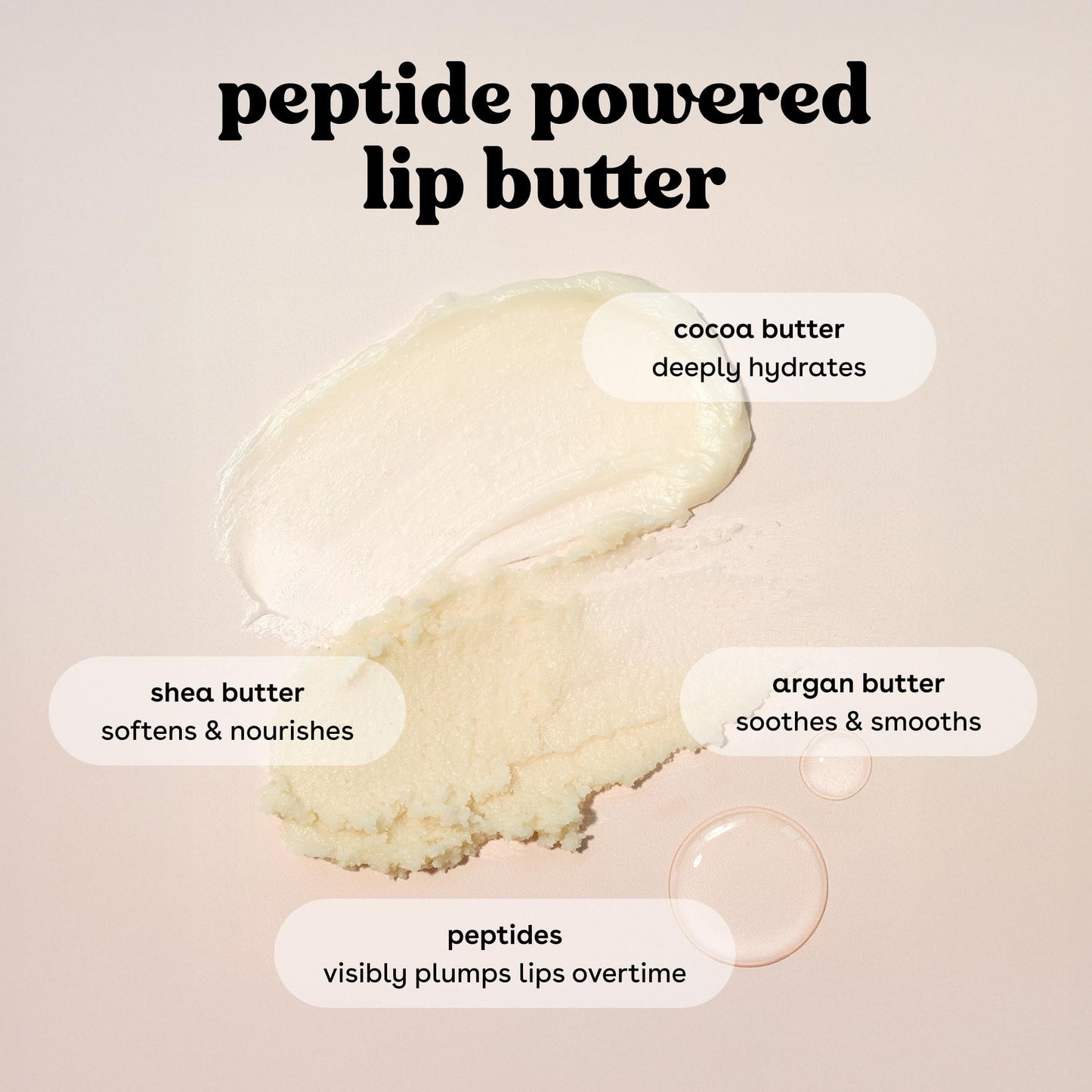 eos Lip Butter- Vanilla Cashmere, Peptide Lip Treatment, 0.35 oz