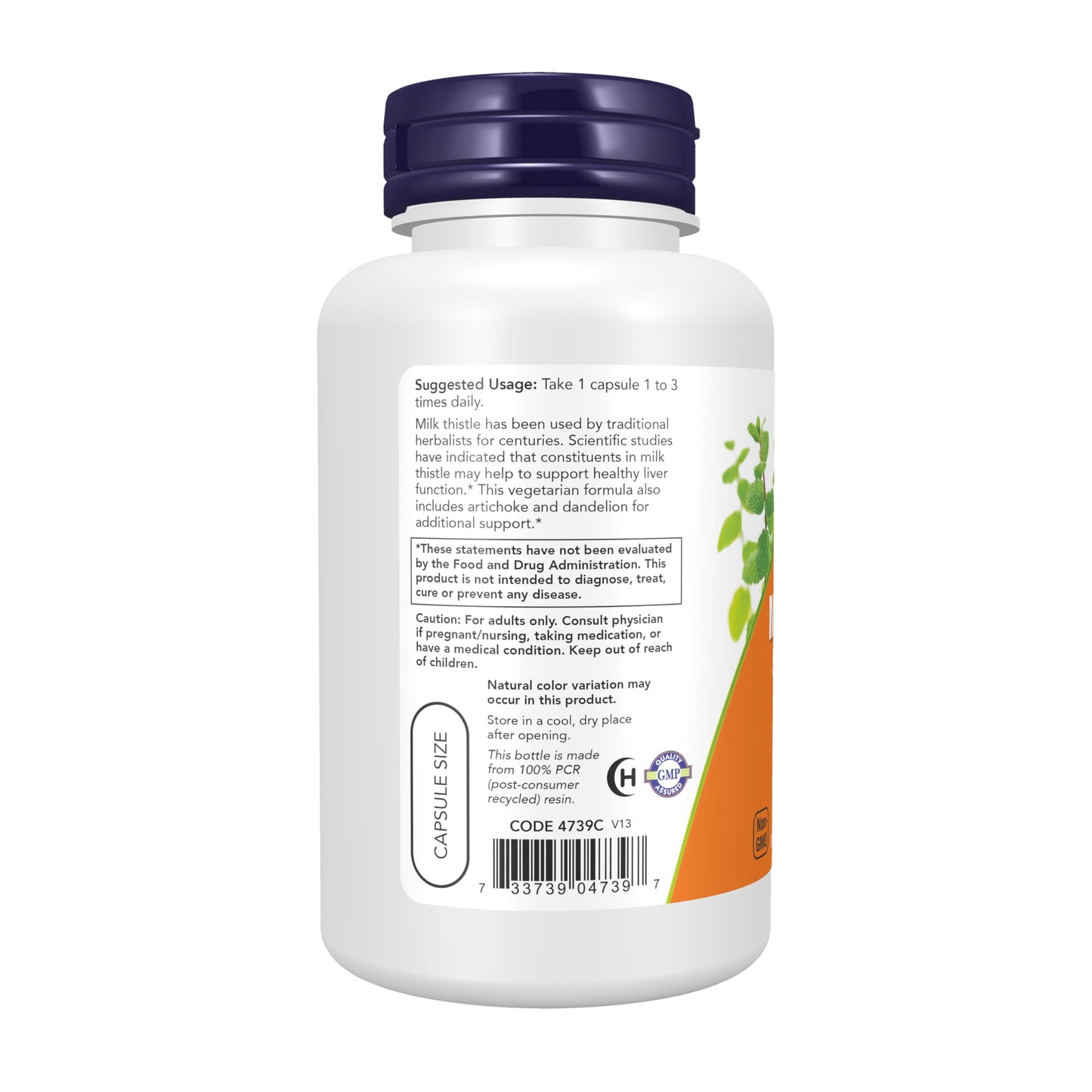 NOW Foods Supplements, Silymarin Milk Thistle Extract 300 mg with Artichoke and Dandelion, Double Strength, Supports Liver Function*, 100 Veg Capsules