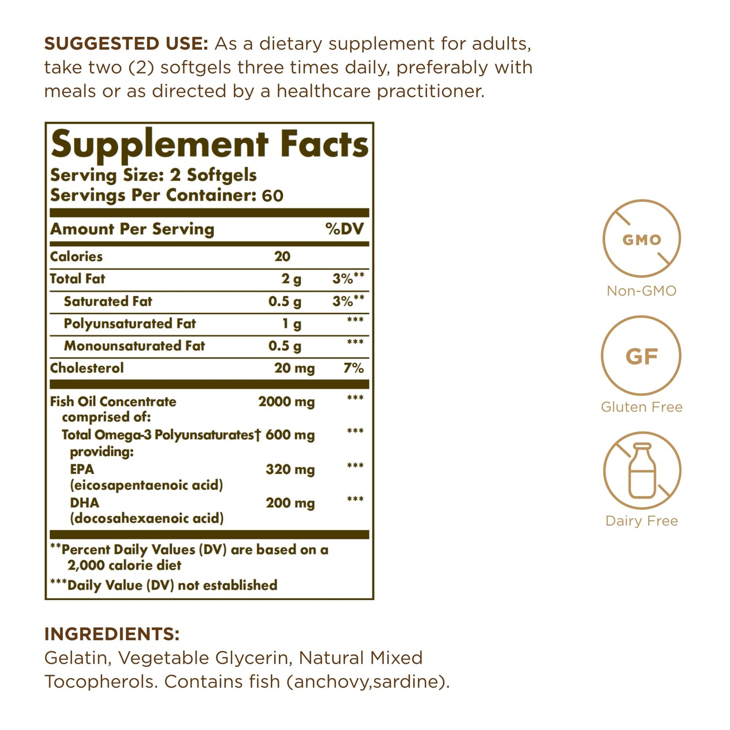 Omega 3 Fish Oil Concentrate Solgar 120 Softgel