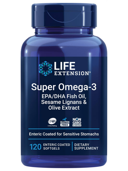 Life Extension Super Omega-3 EPA/DHA Fish Oil, 120 Softgels