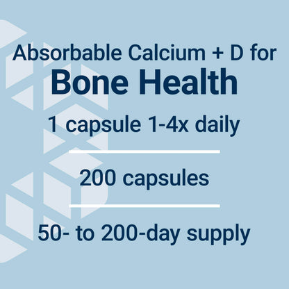 Life Extension Calcium Citrate with Vitamin D, 200 Capsules