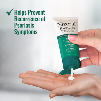 Nizoral Psoriasis Relief Cream, Maximum Strength, 4 Fl Oz, Relieves Itching, Irritation & Redness, Controls Flaking and Scaling, Salicylic Acid 3%