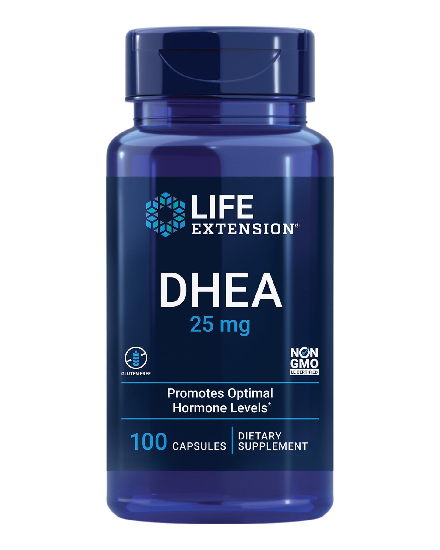 Life Extension Pregnenolone 50mg and DHEA 25mg - Hormone Balance and Anti-Aging Supplements - 100 Capsules Each