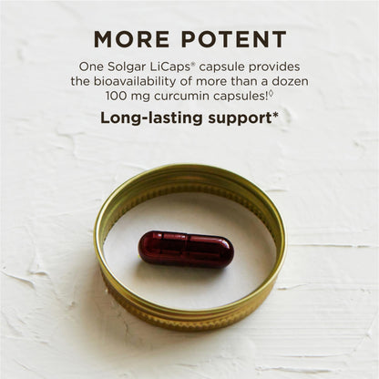 Solgar Full Spectrum Curcumin - 60 LiCaps - Superior Absorption - Brain, Joint & Immune Health - Non-GMO, Vegan, Gluten Free, Dairy Free - 60 Servings