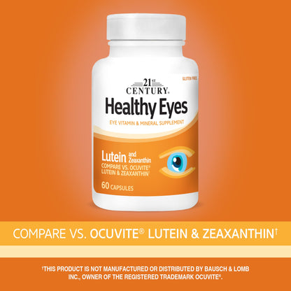 21st Century Healthy Eyes Lutein & Zeaxanthin Capsules, Vision, 60 Count