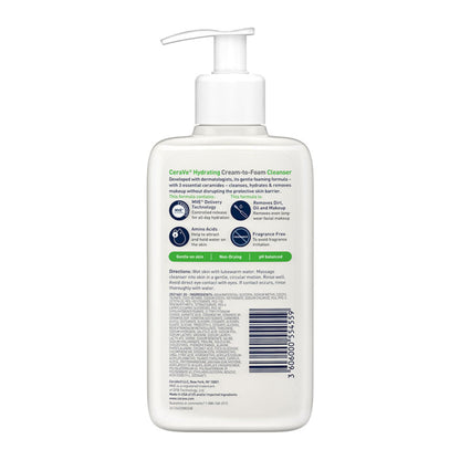 CeraVe Foaming Facial Cleanser | Daily Face Wash for Oily Skin | Hyaluronic Acid + Ceramides + Niacinamide | Fragrance Free & Paraben Free | Non - Drying Oil Control Face Wash | 8 Fluid Ounce