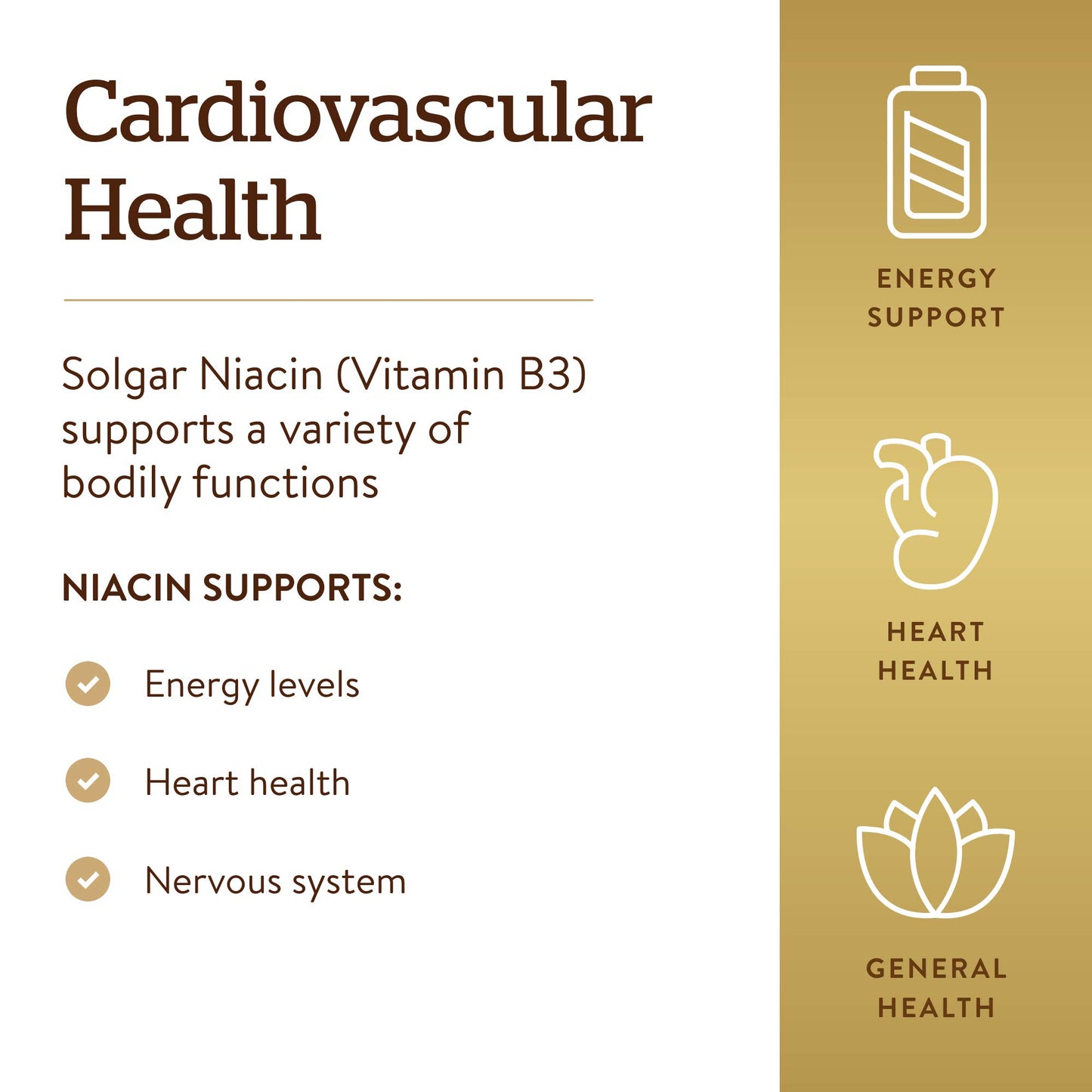 Solgar Niacin (Vitamin B3) 500 mg, 250 Vegetable Capsules - Energy Metabolism - Non-GMO, Vegan, Gluten Free, Dairy Free, Kosher - 250 Servings
