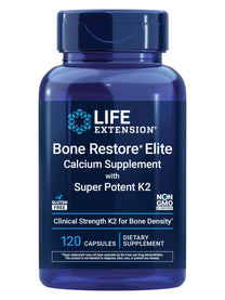 Life Extension Bone Restore Elite with Super Potent K2, 120 Capsules