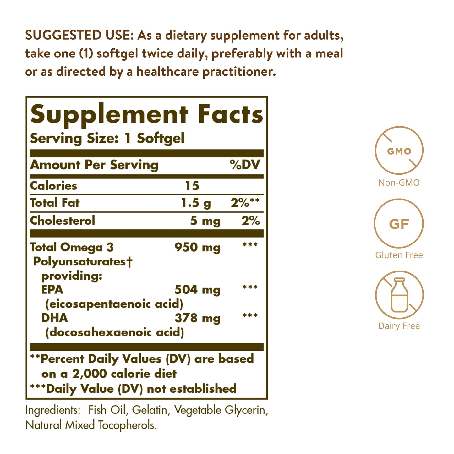 Omega-3 "950" mg Solgar 50 Softgel
