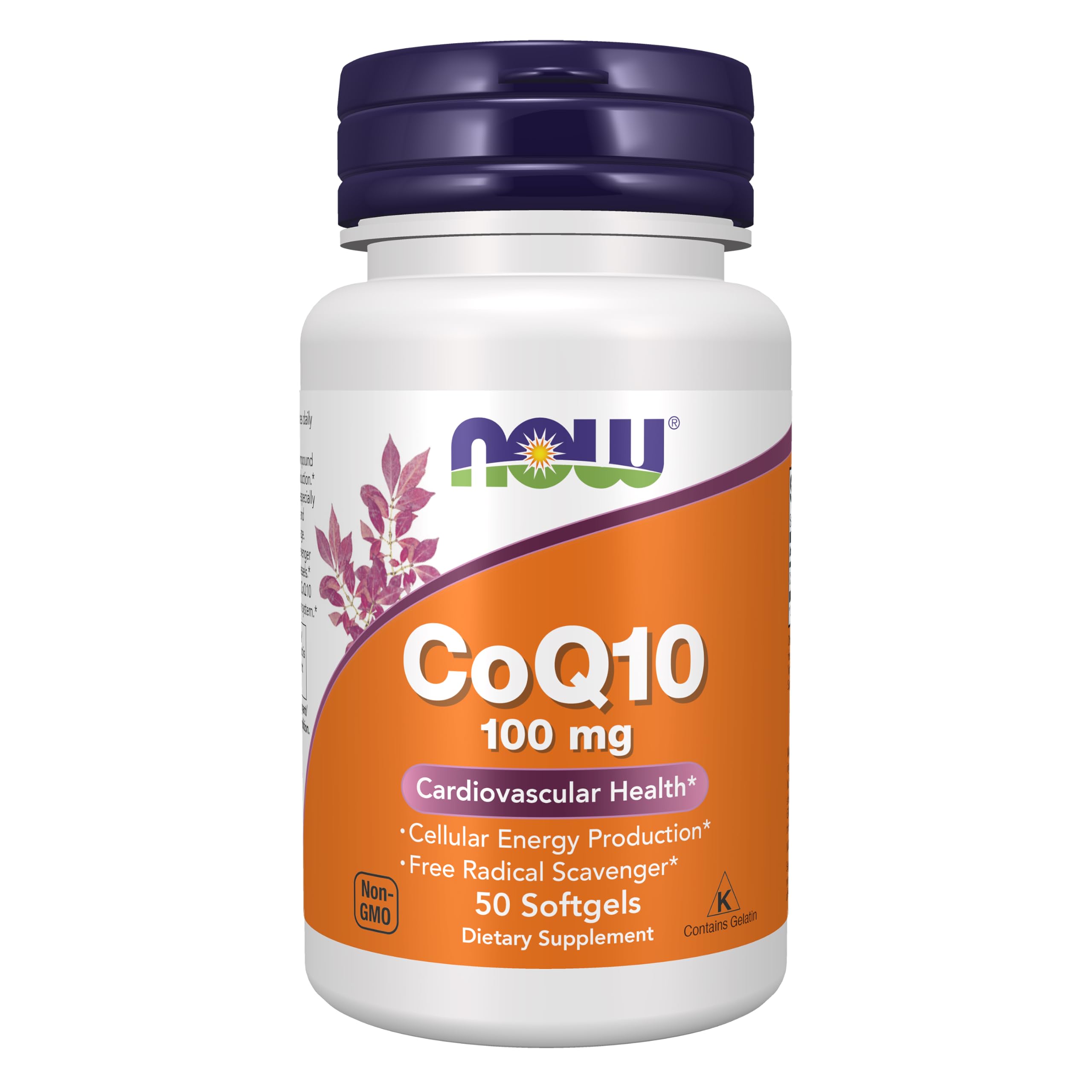 NOW Supplements, CoQ10 (Coenzyme Q10) 100 mg, Pharmaceutical Grade, Cardiovascular Health*, 50 Softgels