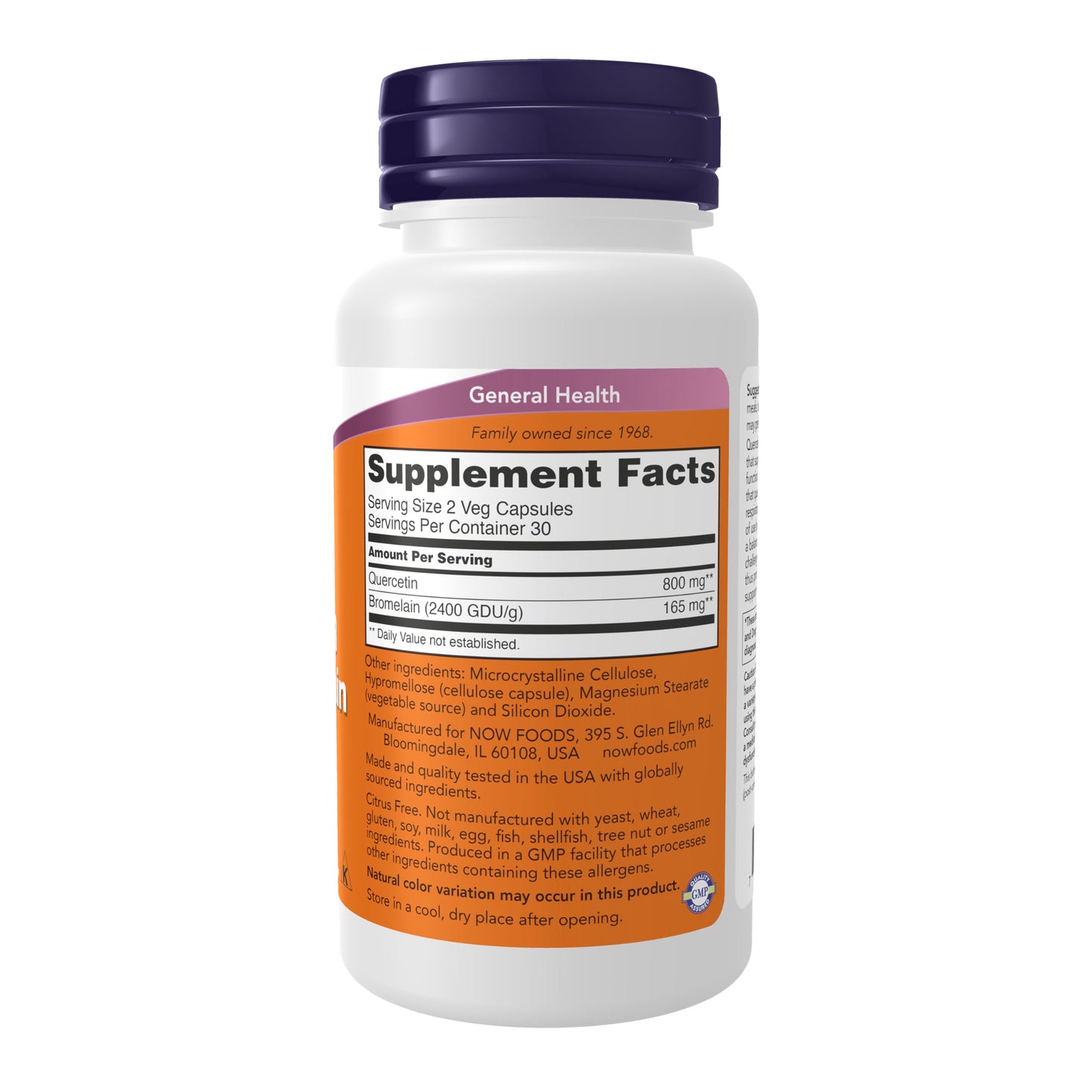 NOW Supplements, Quercetin with Bromelain, Balanced Immune System*, 60 Veg Capsules