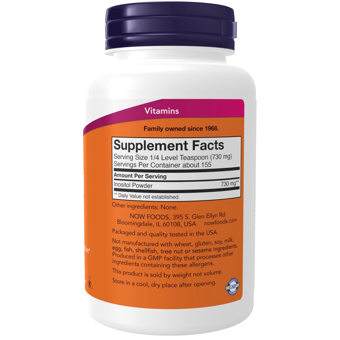 NOW Foods Supplements, Inositol Powder, Neurotransmitter Signaling*, Cellular Health*, 4-Ounce