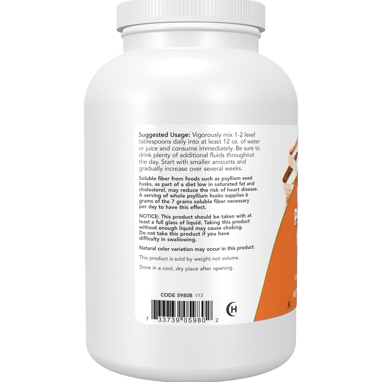 NOW Foods Supplements, Whole Psyllium Husks, Granule, Non-GMO Project Verified, Soluble Fiber, 12-Ounce