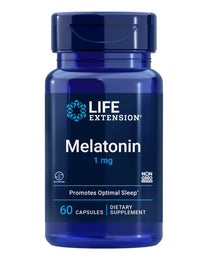 Life Extension Melatonin, 1 mg, 60 Capsules