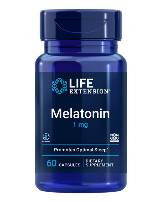 Life Extension Melatonin, 1 mg, 60 Capsules