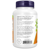 NOW Foods Supplements, Organic Spirulina 500 mg with Vitamins, Minerals and GLA (Gamma-Linolenic Acid), 200 Tablets