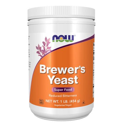 NOW Foods Supplements, Brewer's Yeast Powder with naturally occurring Protein and D-Vitamins, 1-Pound