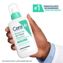 CeraVe Air Foam Face Wash, Hydrating Facial Cleanser, Combination Skin, 8oz