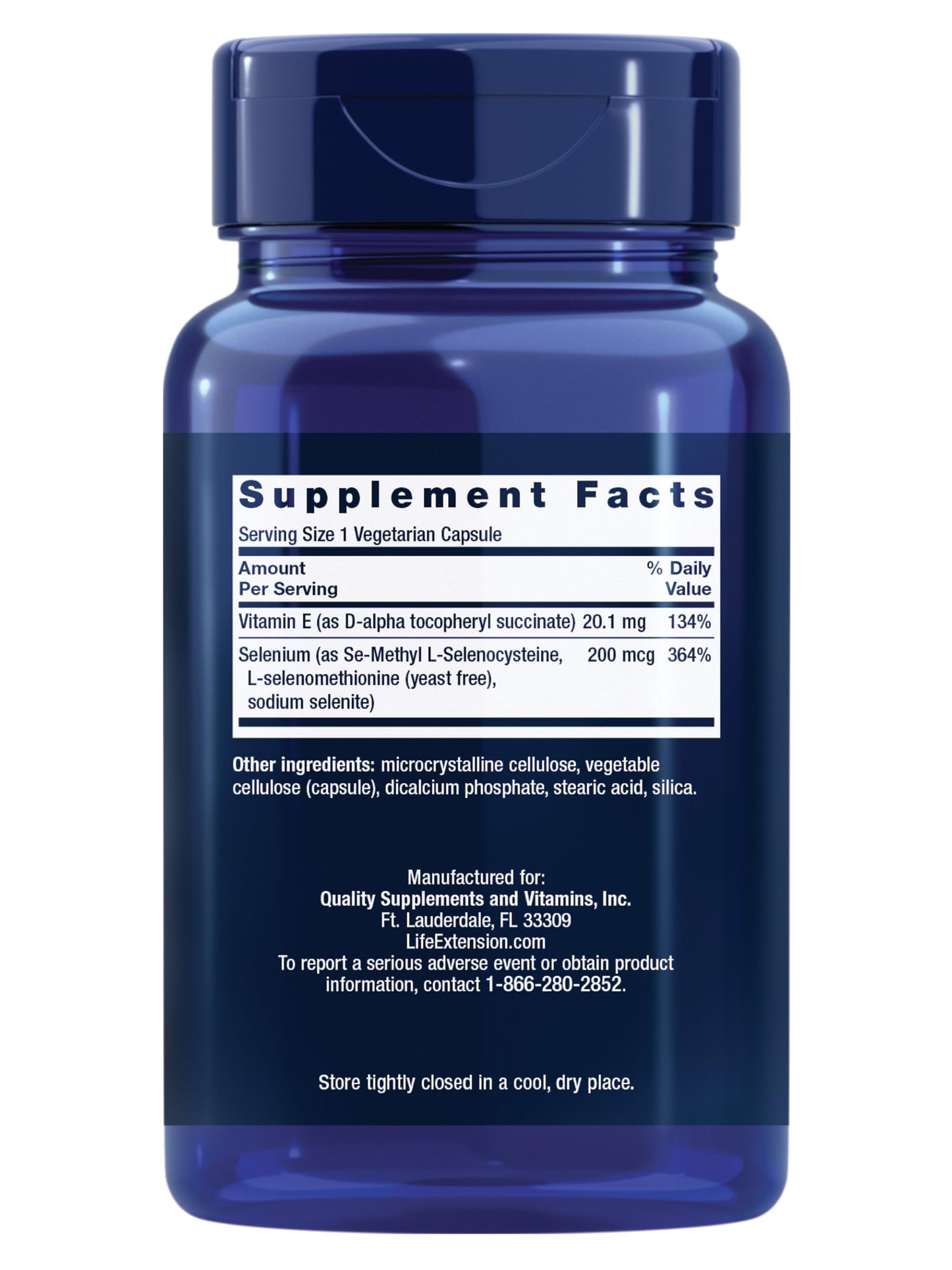 Life Extension Super Selenium Complex, 200 mcg – 3 Forms of Selenium, Vitamin E – Cellular Health & Longevity Support – Gluten-Free, Non-GMO, Vegetarian, 1 Daily – 200 Capsules