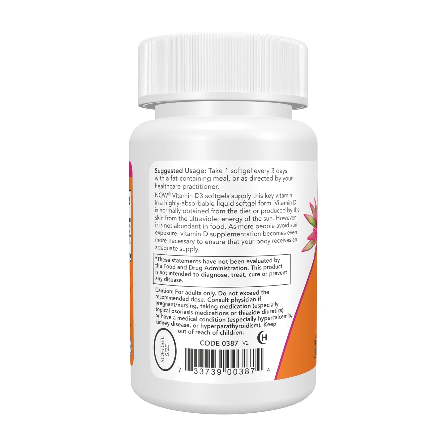 Now Foods Supplements, Vitamin D-3 10,000 IU, Highest Potency, Structural Support*, 30 Softgels