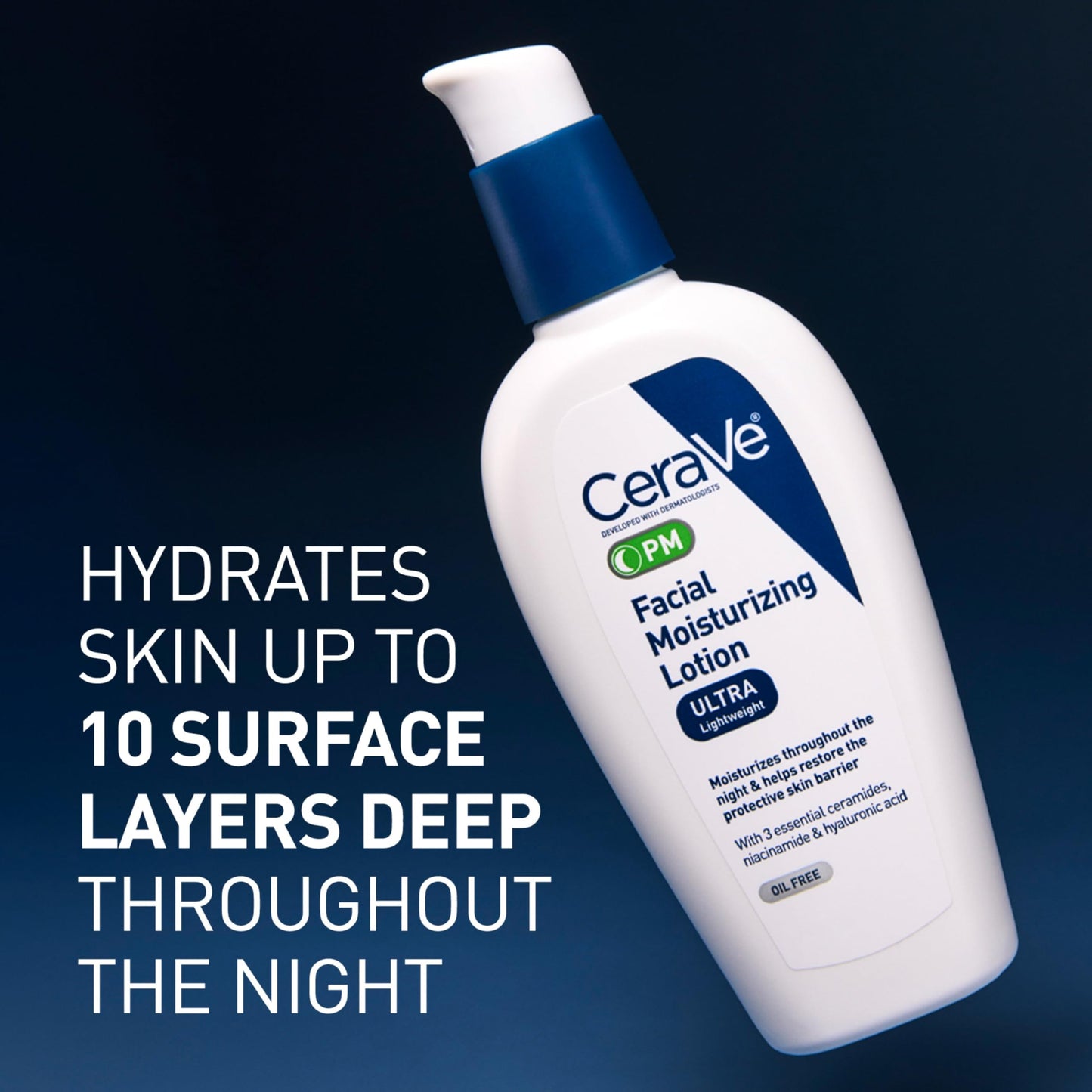CeraVe PM Facial Moisturizing Lotion, 3 Ounce + AM Facial Moisturizing Lotion SPF 50, 3 Oz