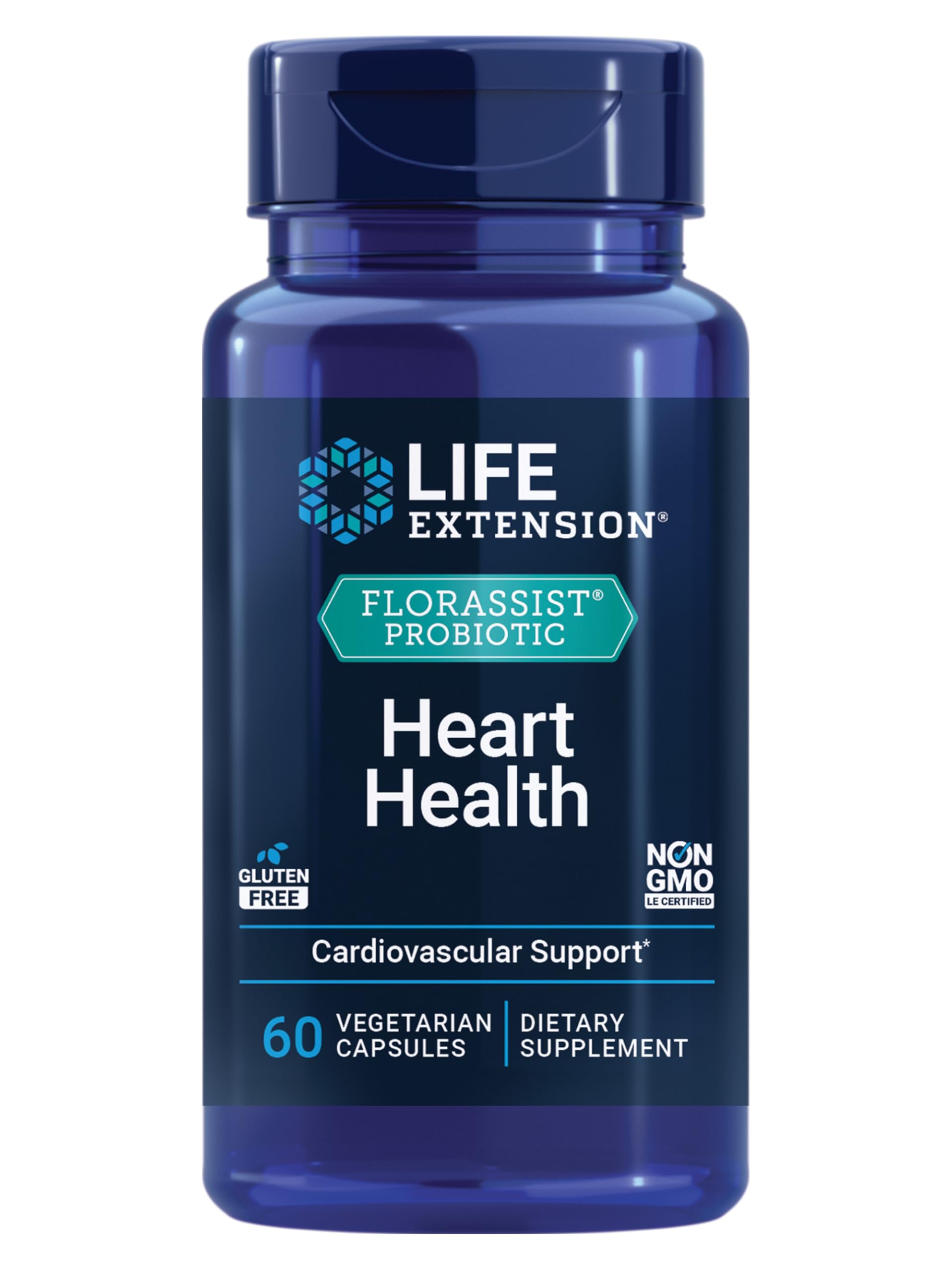 Life Extension FLORASSIST Probiotic Heart Health, 60 Capsules