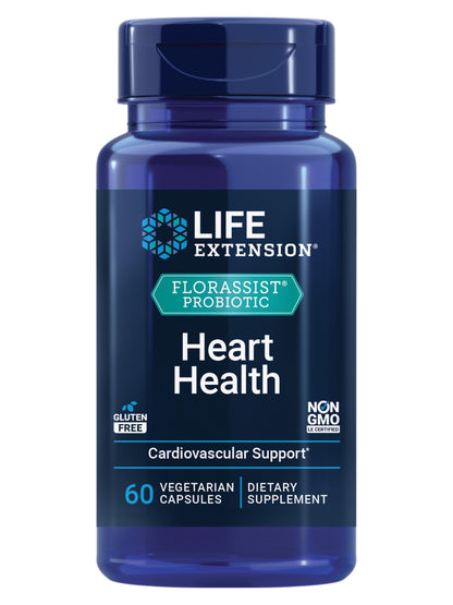 Life Extension FLORASSIST Probiotic Heart Health, 60 Capsules