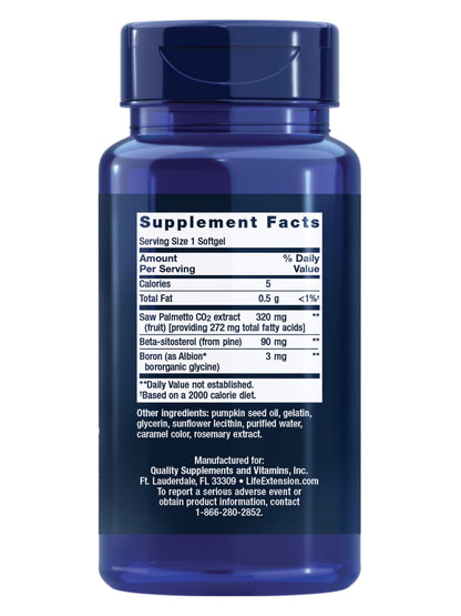 Life Extension PalmettoGuard Saw Palmetto, 30 Softgels