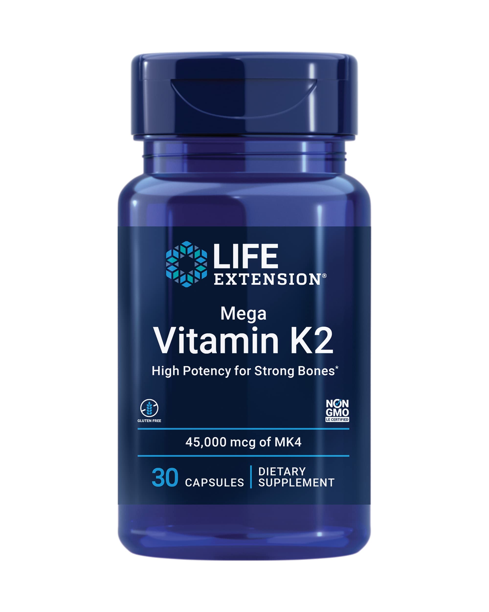 Life Extension Mega Vitamin K2, 45 mg, 30 Capsules