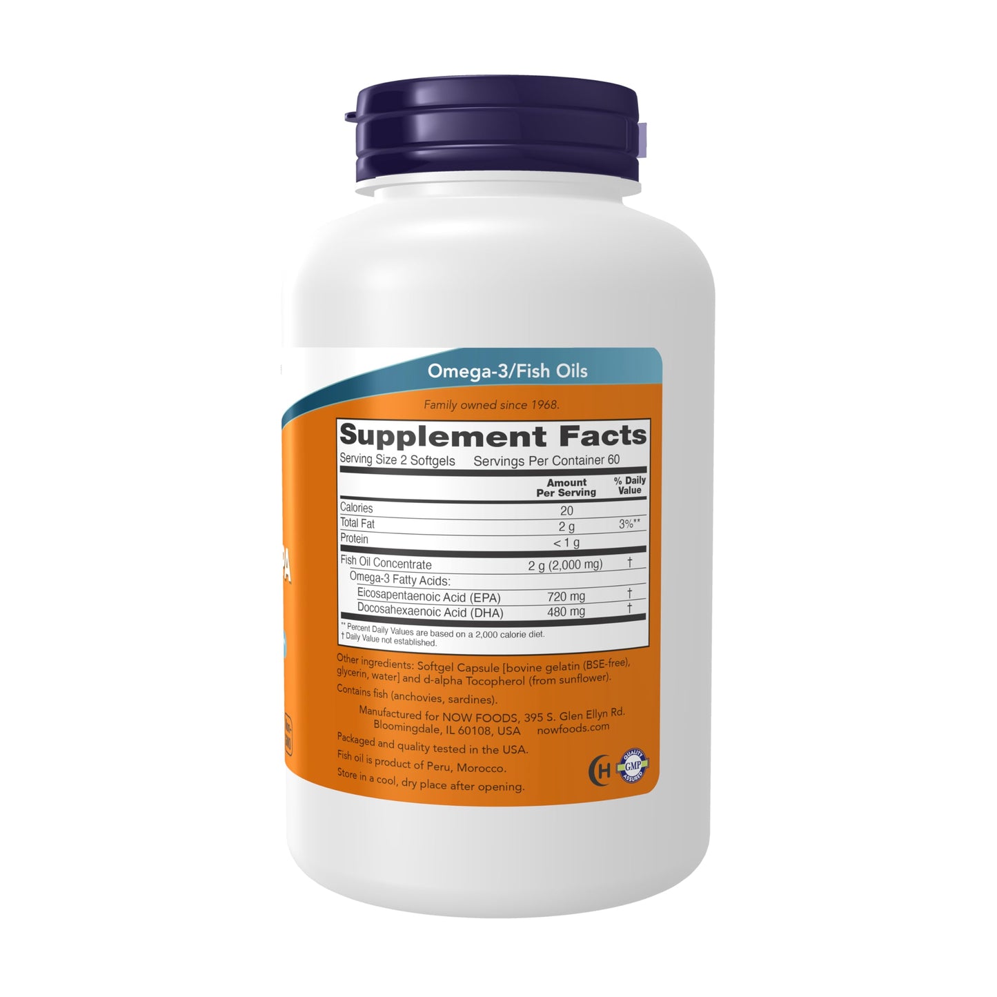 NOW Supplements, Super Omega EPA, 360 EPA / 240 DHA, Molecularly Distilled, 120 Softgels