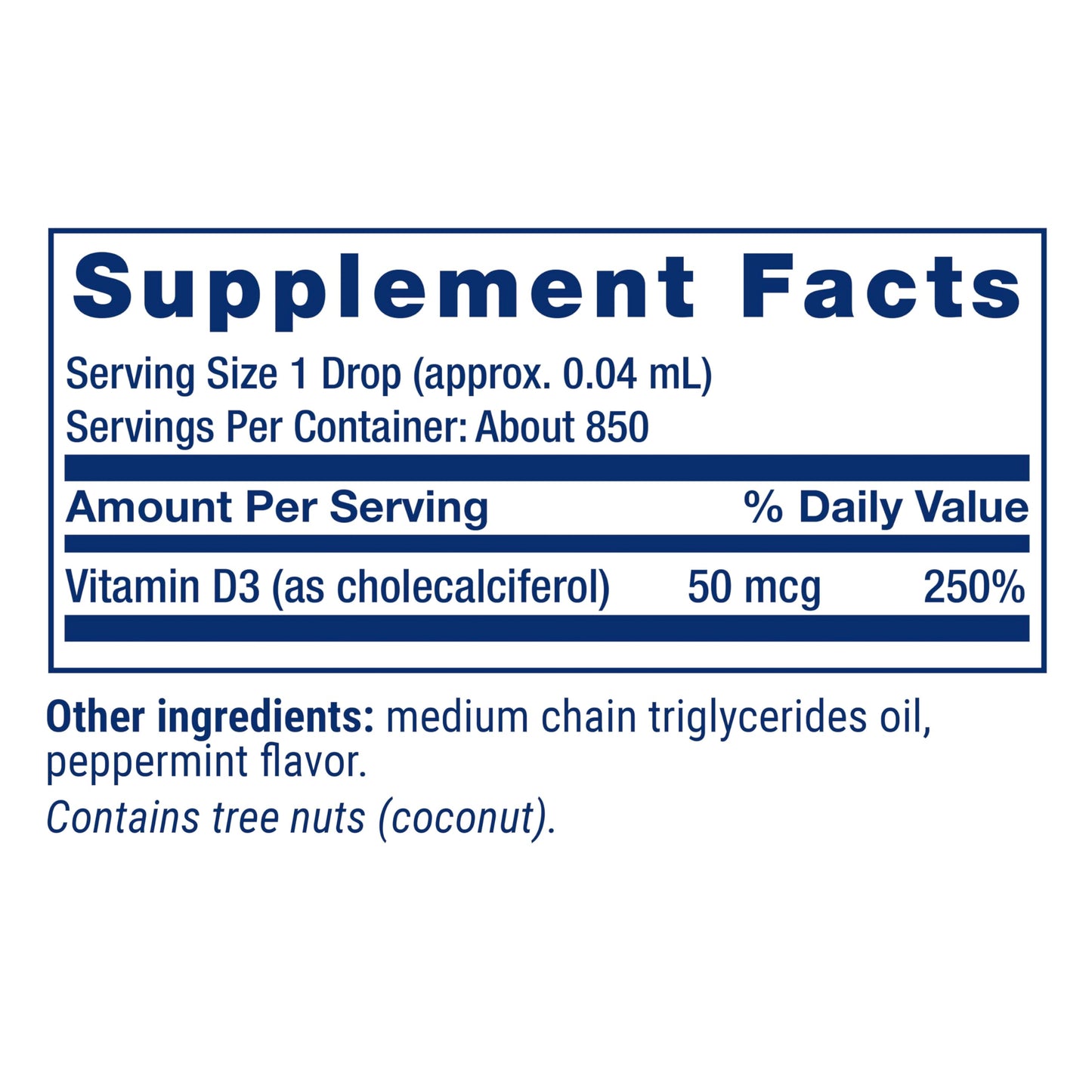Life Extension Liquid Vitamin D3 (Mint), 50 mcg (2000 IU), Immune System Support, Bone Health, Whole-Body Health, Tasty Peppermint Flavor, Gluten Free, Non-GMO, 29.57 ml