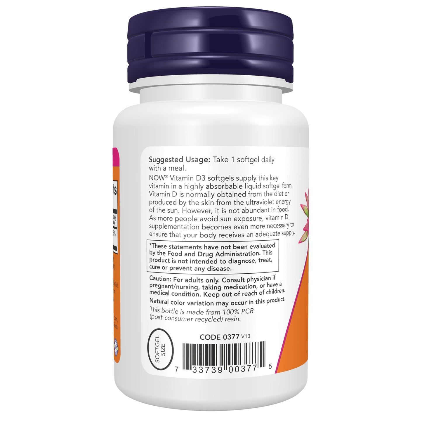 NOW Foods Supplements, Vitamin D-3 2,000 IU, High Potency, Structural Support*, 240 Softgels