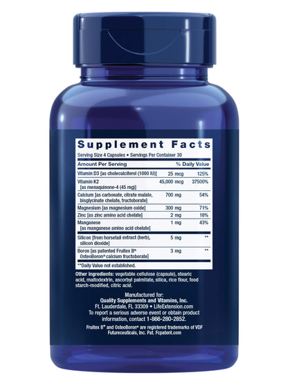 Life Extension Bone Restore Elite with Super Potent K2, 120 Capsules